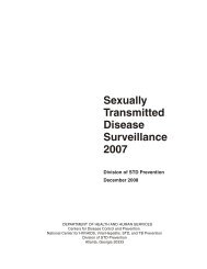 Sexually Transmitted Disease Surveillance 2007 - CDC Wonder