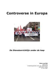 Johan van Rijn, 'Controverse in Europa - De Dienstenrichtlijn onder ...