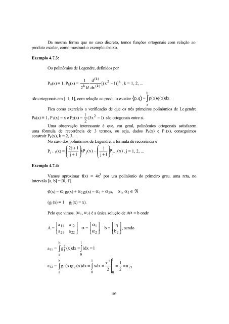 4 Método dos quadrados mínimos