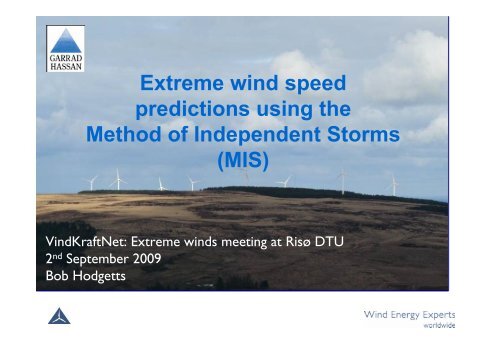 Extreme wind speed predictions using the Method of Independent ...