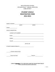 Student Vehicle Registration Form - Holliston Public Schools