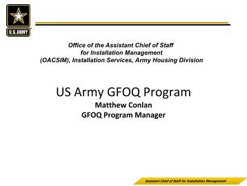 US Army GFOQ Program