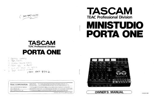 Tascam Porta One User Manual.pdf - diagramas.diagram...