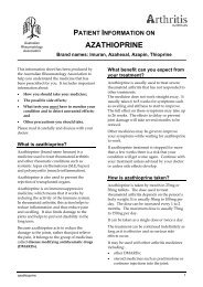 AZATHIOPRINE - Australian Rheumatology Association