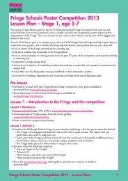 Sample lesson plan, level 1 - Edinburgh Festival Fringe