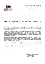 certificazione medica di stato di buona salute - Cai Conegliano