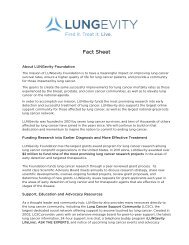 Fact Sheet - LUNGevity Foundation