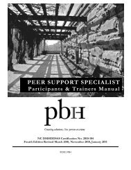 Peer Support Specialist - Participants and Trainers Manual