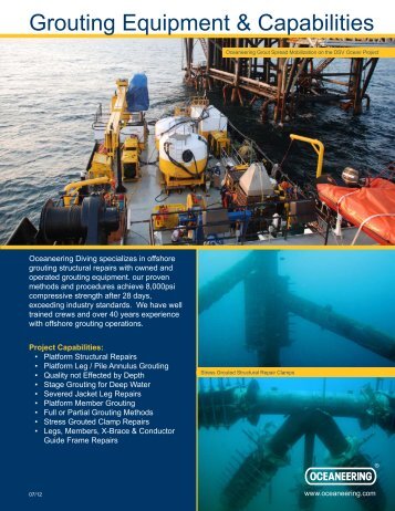 Grouting Equipment & Capabilities - Oceaneering