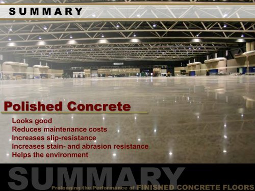 Prolonging the Performance of Finished Concrete ... - PROSOCO, Inc.