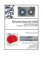 Resistenzbericht 2005 - LKH Leoben