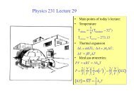 Physics 231 Lecture 29
