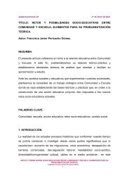 RETOS Y POSIBILIDADES SOCIO-EDUCATIVAS ... - Quaderns d