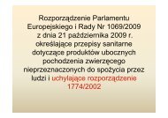 RozporzÄdzenie Parlamentu Europejskiego i Rady Nr 1069/2009 z ...