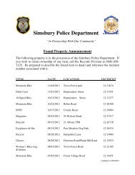 Simsbury Police Department - Town of Simsbury