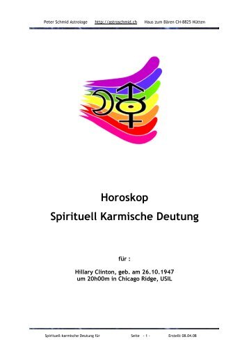 Horoskop Spirituell Karmische Deutung - Astrologie Sternzeichen ...