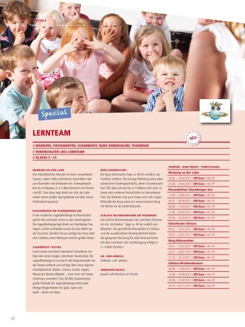 Kinder- und Jugendreisen 2011 - gdl-koeln.com