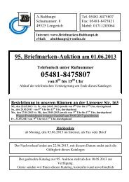 95. Briefmarken-Auktion am 01.06.2013 - T-Online