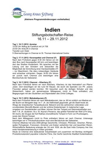 Indien - Georg Kraus Stiftung