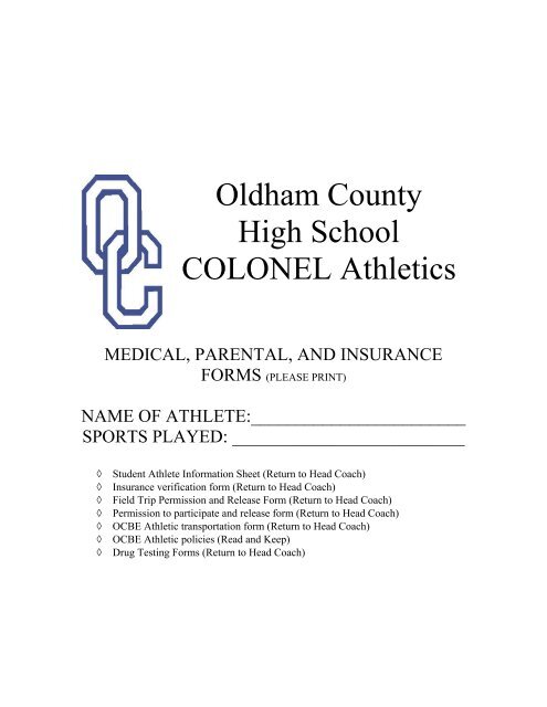 Parent Permission - Oldham County Schools