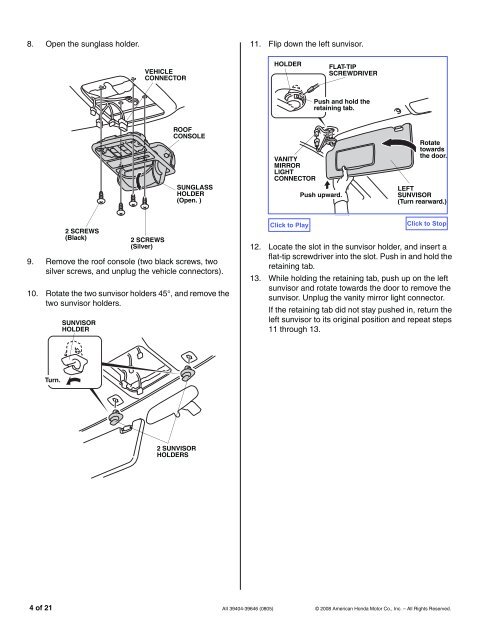 2009 Pilot Remote Control Engine Starter - Bernardi Parts