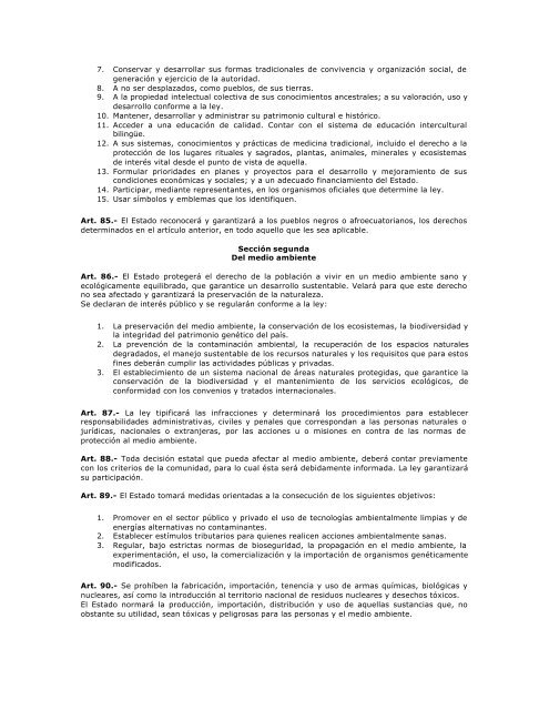 CONSTITUCIÓN POLÍTICA DE LA REPÚBLICA DEL ECUADOR