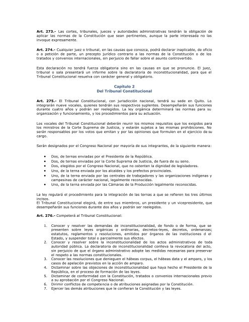 CONSTITUCIÓN POLÍTICA DE LA REPÚBLICA DEL ECUADOR