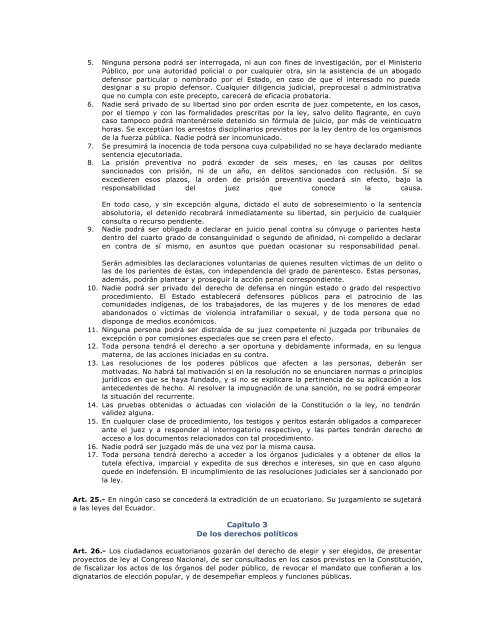 CONSTITUCIÓN POLÍTICA DE LA REPÚBLICA DEL ECUADOR