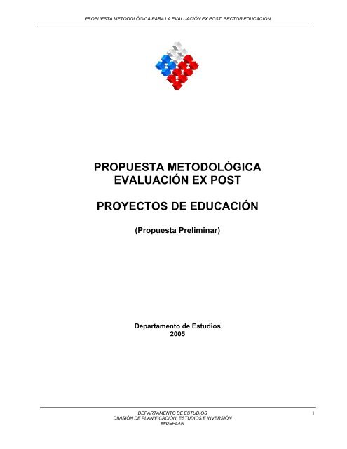 propuesta metodolÃ³gica evaluaciÃ³n ex post proyectos de educaciÃ³n