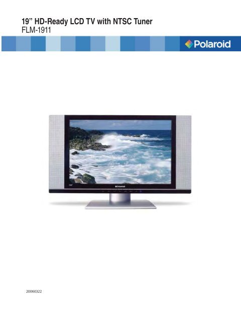 manual tv polaroid Polaroid 32 inch lcd tv service manual youtube.