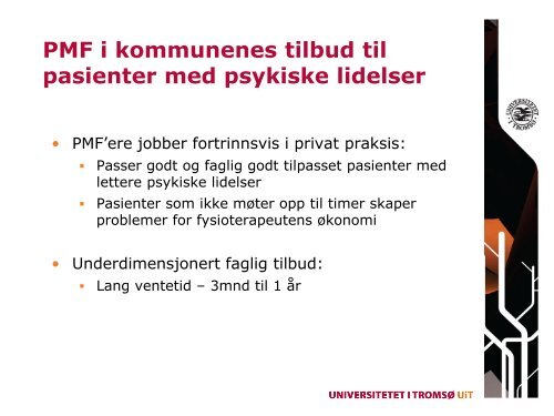 Foredrag NFF 16. jan11.pdf - Norsk Fysioterapeutforbund