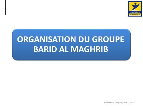 Organigramme - Poste Maroc