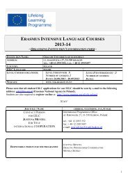 ERASMUS INTENSIVE LANGUAGE COURSES