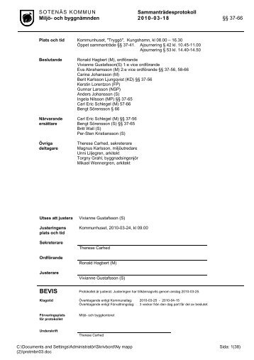 MBN Protokoll 2010-03-18.pdf - SotenÃ¤s kommun