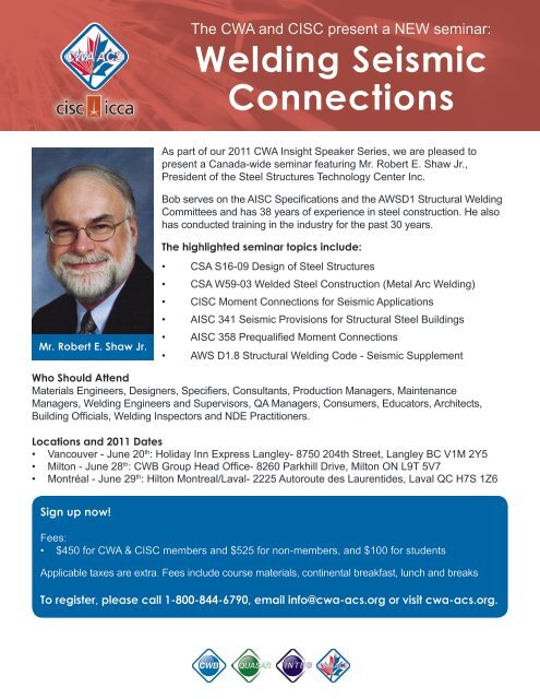 Welding Seismic Connections - CISC-ICCA