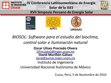 BIOSOL: Software para el estudio del bioclima, control solar e ...