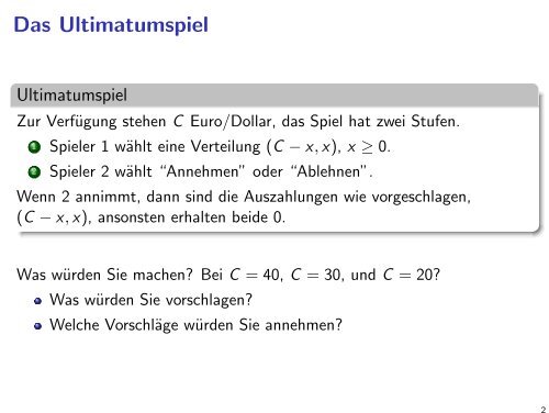 Sequentielle Verteilungsspiele