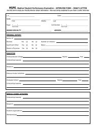 MSPE Interview Form