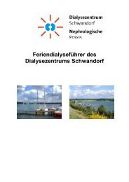 Feriendialyseführer des Dialysezentrums Schwandorf