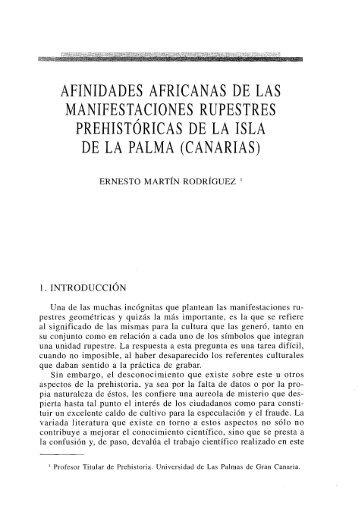 afinidades africanas de las manifestaciones rupestres prehistÃ³ricas ...