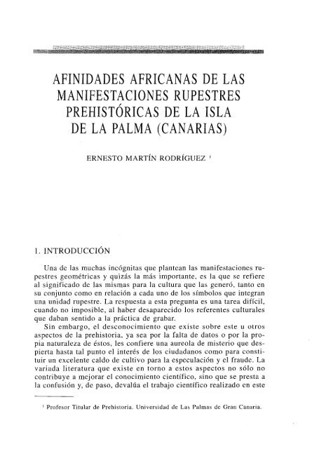 afinidades africanas de las manifestaciones rupestres prehistÃ³ricas ...