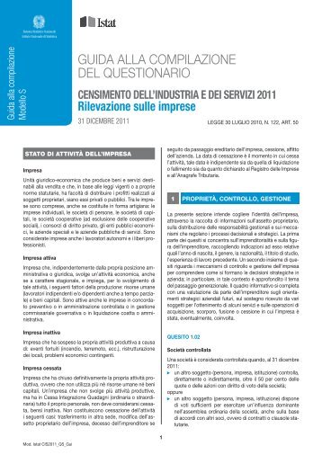 Modello S - Camera di Commercio