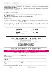 bulletin d'inscription et de reservation bulletin d ... - CISS Bretagne