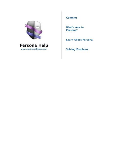 Persona User Guide Pdf Mariner Software