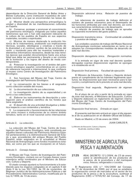 REAL DECRETO 121/2004, de 23 de enero, sobre la identificaciÃ³n ...