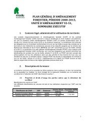 plan gÃ©nÃ©ral d'amÃ©nagement forestier, pÃ©riode 2008-2013, unitÃ© d ...