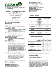 GCSAA Tournament Fact Sheet Golf Course ... - PGA TOUR Media