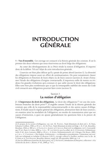 INTRODUCTION GÃNÃRALE - Editions Larcier - Bruylant