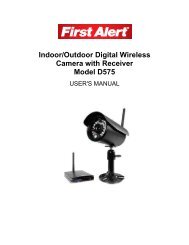 Indoor/Outdoor Digital Wireless Camera with Receiver ... - First Alert