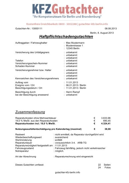SKODA FABIA 1.2 HTP Cool Edition - KfZ â€“ Gutachter fÃ¼r Berlin ...